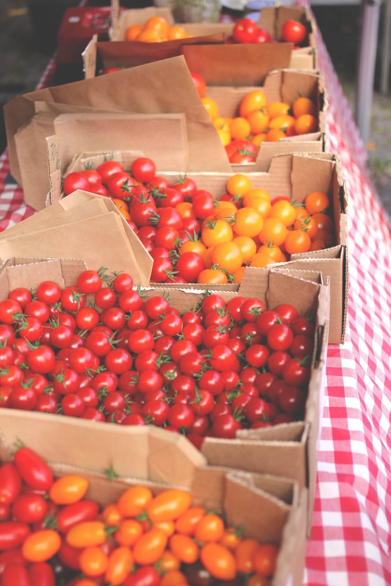 cherry piccolo heirloom tomatoes at Mediterranean spanish market
